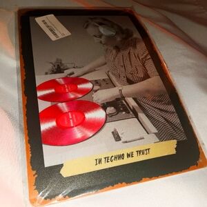 In techno we trust. Tin poster.